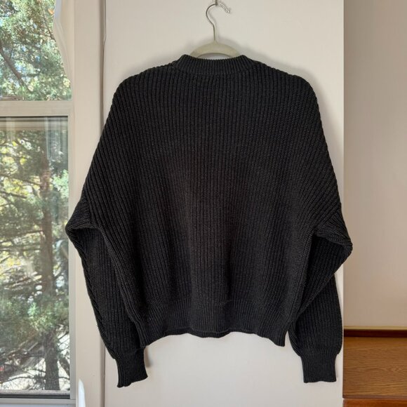 DemyLee Haruhi Cotton Sweater Crewneck in Dark Charcoal Grey Size Medium - Picture 7 of 7